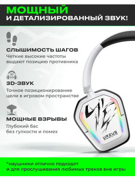 Наушники-гарнитура игровые беспроводные URZUS Invader UR-5524127