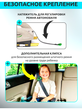 Автокресло-бустер BONBINI Carino Beige 