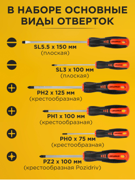 Набор отверток STARTUL Master 6 предметов 