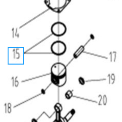 Кольцо поршневое для цепной пилы Eco CSP-223, CSP-234 RIPARTS 