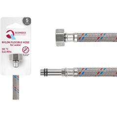 Гибкая подводка для воды Nylon иголка м10 длинная - гайка 1/2" ECONOCE