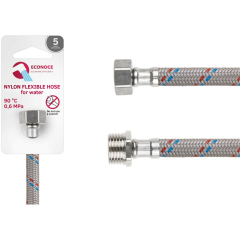 Гибкая подводка для воды Nylon гайка 1/2" - штуцер 1/2" ECONOCE