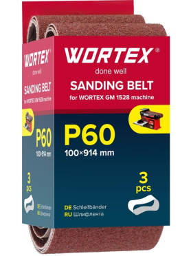 Шлифлента 100x914 мм бесконечная WORTEX для станка GM 1528