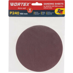 Шлифлист круглый 150 мм без отверстий WORTEX для станка GM 1528