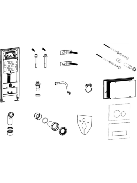Инсталляция для унитаза 3 в 1 с кнопкой 303 AV ENGINEERING 