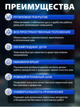 Электрод для углеродистой стали 3,2 мм SOLARIS МР-3 пенал 5 кг 