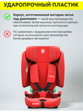 Автокресло BONBINI Voyage Coral Red melange 