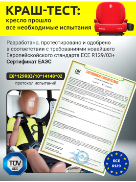 Автокресло-бустер BONBINI Grande Coral Red melange 