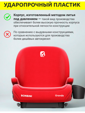 Автокресло-бустер BONBINI Grande Coral Red melange 