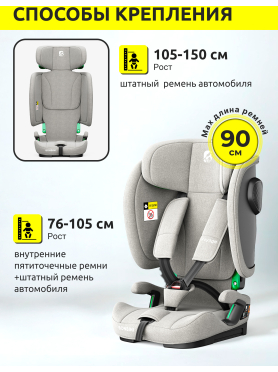 Автокресло BONBINI Voyage Grey melange 