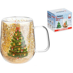 Кружка стеклянная с двойными стенками PERFECTO LINEA Christmas