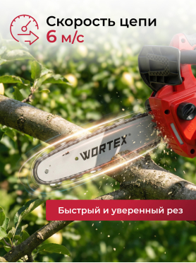 Пила цепная аккумуляторная WORTEX CEC 2518-3 ALL1 XLT