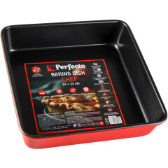 Форма для выпечки металлическая квадратная 24х24 см PERFECTO LINEA Chef 