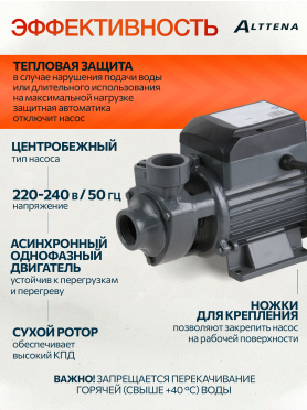 Насос садовый ALTTENA PW500 