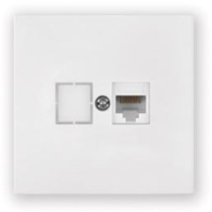 Розетка телефонная BYLECTRICA Carre белая 