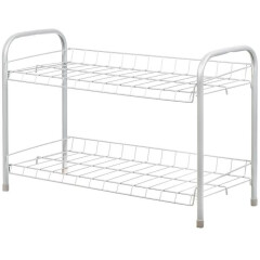 Этажерка для обуви NIKA, 2-х секционная, матовый серый, 660×280×440 мм 