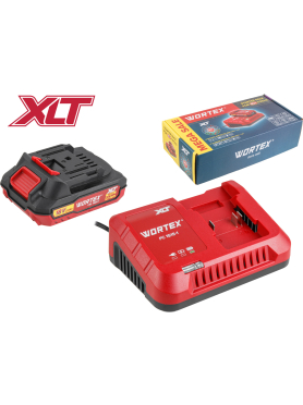 Комплект аккумулятор 18В 2Ач и зарядное устройство 1х2 А WORTEX ALL1 XLT SET 