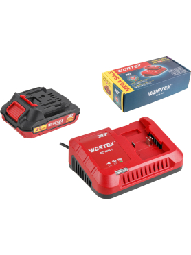 Комплект аккумулятор 18В 2Ач и зарядное устройство 1х2 А WORTEX ALL1 XLT SET 