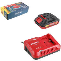 Комплект аккумулятор 18В 2Ач и зарядное устройство 1х2 А WORTEX ALL1 XLT SET 