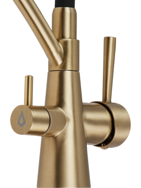 Смеситель для кухни AV ENGINEERING Lux D35 золотой, черный 