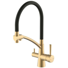 Смеситель для кухни AV ENGINEERING Lux D35 золотой, черный 