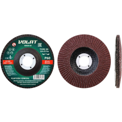 Круг лепестковый 125х22 мм P60 конический ВОЛАТ 