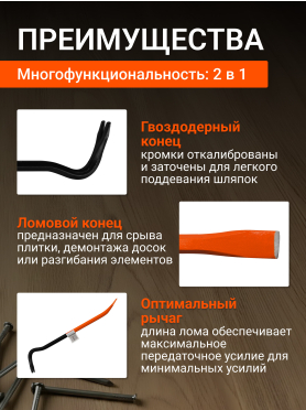 Лом-гвоздодер шестигригранный STARTUL Master ST4094