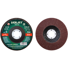 Круг лепестковый 125х22 мм P80 конический ВОЛАТ 