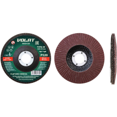 Круг лепестковый 125х22 мм P120 конический ВОЛАТ 