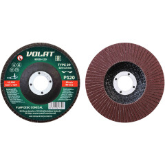 Круг лепестковый 125х22 мм P120 конический ВОЛАТ 