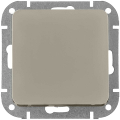 Выключатель одноклавишный cкрытый Проходной BYLECTRICA Astrum песочный  Выключатель одноклавишный cкрытый Проходной BYLECTRICA Astrum песочный