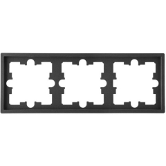 Рамка трехместная BYLECTRICA Carre графит  Рамка трехместная BYLECTRICA Carre графит