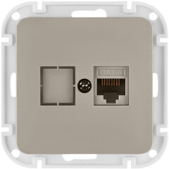 Розетка компьютерная BYLECTRICA Astrum песочная cat 6  Розетка компьютерная BYLECTRICA Astrum песочная cat 6