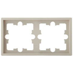 Рамка двухместная BYLECTRICA Carre песочная  Рамка двухместная BYLECTRICA Carre песочная