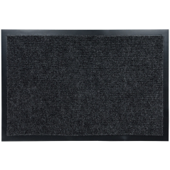 Коврик придверный влаговпитывающий ребристый ВОРТЕКС Trip 50х80 см серый 