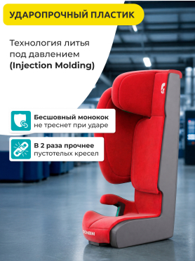 Автокресло BONBINI Travel Coral Red 