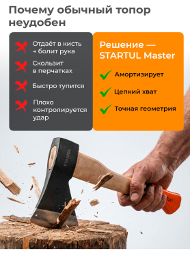 Топор универсальный STARTUL Master