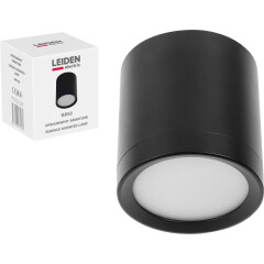 Светильник точечный накладной GX53 15 Вт LEIDEN ELECTRIC черный 