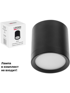 Светильник точечный накладной GX53 15 Вт LEIDEN ELECTRIC черный 