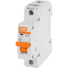 Автоматический выключатель TDM ВА47-29 1Р 4А С 4,5кА 
