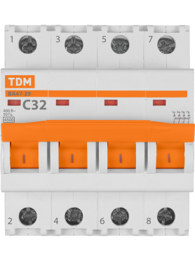 Автоматический выключатель TDM ВА47-29 1Р