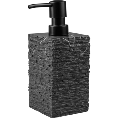 Дозатор для жидкого мыла PERFECTO LINEA StoneWave черный 