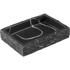 Мыльница PERFECTO LINEA StoneWave черная 