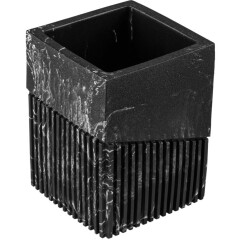 Стакан для зубных щеток PERFECTO LINEA Element Marble черный 