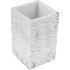 Стакан для зубных щеток PERFECTO LINEA StoneWave белый 