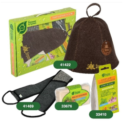 Набор для бани БАННЫЕ ШТУЧКИ 4 предмета 