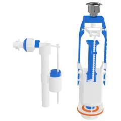 Сливная арматура для унитаза двухрежимная с боковой подводкой AV ENGINEERING AVE129689