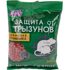 Отрава от грызунов ДОМОВОЙ ПРОШКА Тройной удар 200 г 