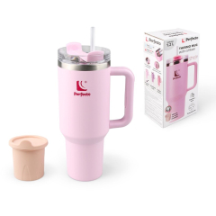 Термокружка c трубочкой PERFECTO LINEA Styley delicate rose 1,18 л 