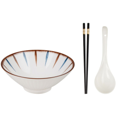 Миска керамическая с ложкой и палочками для еды PERFECTO LINEA Ramen